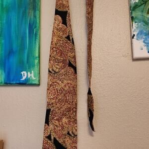 Tie 100% Italian silk by Jacques Estier paisley colorful vintage tie suits